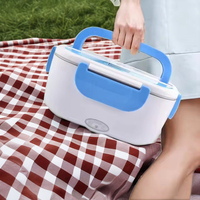 Boîte à lunch électrique portable personnalisable de 1,5 L avec chauffe-plat intégré, en acier inoxydable, anti-fuite, sans BPA - Moderne pour voiture, bureau, maison