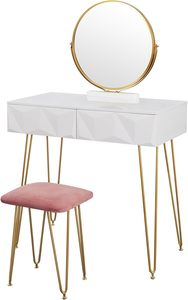 Tocador <span class=keywords><strong>de</strong></span> Diseño Moderno, Muebles <span class=keywords><strong>de</strong></span> Dormitorio, Tocador <span class=keywords><strong>de</strong></span> Maquillaje Multifuncional Simple y Moderno Estilo Princesa - Product Image 2