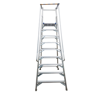 บันไดอลูมิเนียมพับได้แบบยืดหดได้ 9 ขั้น สำหรับงานวิศวกรรม แบบพกพา - Product Image 4