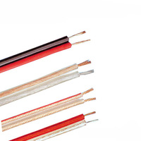 Câble optique actif pour autoradio, fil de cuivre plat extérieur 14AWG, 2,5 mm CCA, givré, flexible, transparent, 2 conducteurs