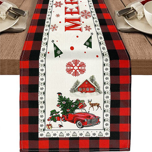 Camino de Mesa y Mantel Navideño YL, Diseño Art Deco Ecológico, Lavable, para Decoración Interior del Hogar y Hoteles - Product Image 3