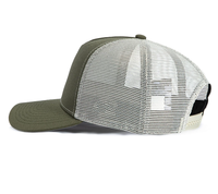 Chapeau de camionneur personnalisé de haute qualité en forme de cadre A 5 panneaux à profil haut Casquette de baseball à bord incurvé structuré avec logo
