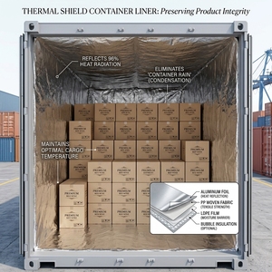 Sac de conteneur <span class=keywords><strong>thermique</strong></span> moderne et durable de 40 pieds <span class=keywords><strong>pour</strong></span> fourgonnette, isolation en feuille d'aluminium de qualité alimentaire <span class=keywords><strong>pour</strong></span> le vin en vrac - Product Image 6