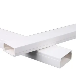 High Quality and Low Price Home Decoration Flame-Retardant Insulated pvc Wire Slot Square Groove 59*22 Trunk Line Trough