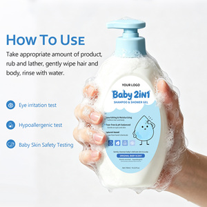 Marca Privada, Champú y Gel de Ducha 2 en 1 <span class=keywords><strong>para</strong></span> Bebés, Fórmula Sin Lágrimas, 750 ml, Reparador, Fabricante, Cuidado del Bebé, Personalizado, Más Vendido - Product Image 5