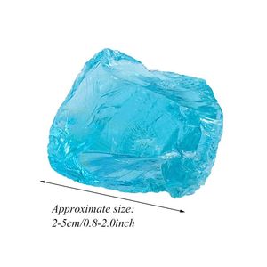 Vetro blu caraibico Chips marmi di vetro e ciottoli per l'abbellimento - Product Image 1