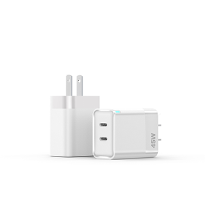 Cargador de Pared Ignífugo de 45W GaN con Doble USB C <span class=keywords><strong>PD3</strong></span>.<span class=keywords><strong>0</strong></span> PPS, Adaptador Rápido CE V0 con Enchufe EU, US, UK para Carga de Múltiples Dispositivos - Product Image 3