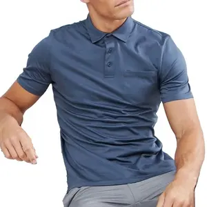 Wholesale Custom High Quality Men's T-shirts Golf Polo Shirts Custom Logo Mercerized Cotton Polo Shirt