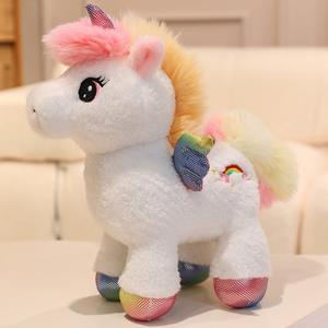 Regalo de Año Nuevo, Peluche de <span class=keywords><strong>Pegaso</strong></span> Arcoíris, Juguete de Peluche del Zodiaco del Año del Caballo, Relleno de Algodón PP, Unisex, 14 Años o Más, Regalo para Reuniones Anuales - Product Image 1