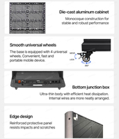 Afficheur LED pliable UHLED P2.5 pour intérieur, contrôle par application mobile, écran LED numérique portable pour salle d'exposition et événements
