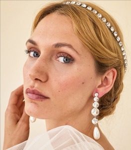 Pendientes de araña de perlas <span class=keywords><strong>Poliva</strong></span> reales de moda Aleación chapada en oro y joyería de zinc para fiestas - Product Image 3