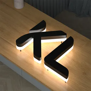 Sản phẩm mới 2024 quảng cáo LED thư dấu hiệu ngoài trời công ty kim loại LED Backlit chữ