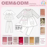 Ensemble de vacances 2 pièces pour petites filles : Robe tunique rayée à manches longues et leggings rayés imprimé cachemire