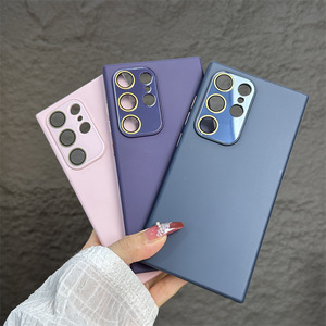 Étui de protection en silicone liquide souple pour Samsung S25 S24 Series, <span class=keywords><strong>coque</strong></span> mate douce pour la peau avec film de protection intégré pour l'objectif de l'appareil photo - Product Image 1