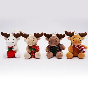 2024 Merry Christmas Plush Keychains Toys Christmas Stuffed Animal Christmas Ornaments Mini Toys Cute Kids Toy