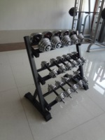 Offre Spéciale chinois usine haute qualité 3 niveaux haltère support haltère stockage équipement de Fitness poids libres