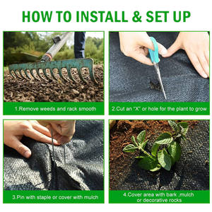 Toile de paillage industrielle tissée en polyester PP anti-herbe pour l'agriculture et l'aménagement paysager, fabriquée en Chine, conforme ISO - Product Image 3