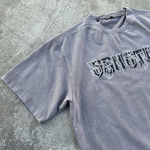เสื้อยืดคอตตอน 100% ปักโลโก้สั่งทำขายส่ง ทรงโอเวอร์ไซส์ ทรงบ็อกซี่  เสื้อยืดทรงหลวมแบบสั่งทำพิเศษ ล้างสีแบบแอซิด สำหรับผู้ชาย - Product Image 3