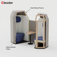 Canapé de réunion moderne, modulaire, ergonomique, acoustique, à dossier haut, pivotant, avec toit intégré, en tissu, pour bureau commercial et intimité