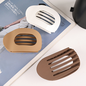 复古韩版女性树脂几何塑料发夹发饰哑光鸭嘴发夹爪女性发夹 - Product Image 4