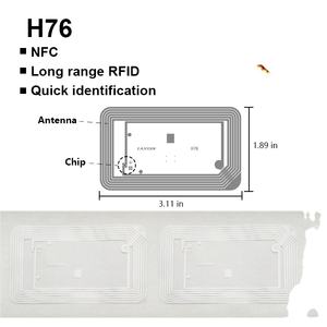 GSC-H76 Muestra Gratuita, Etiqueta RFID HF Pasiva de 13.56 MHz, Etiqueta Adhesiva con Chip Slix2, Duradera, Larga Vida Útil, 10,000 Ciclos de Lectura y Escritura - Product Image 4