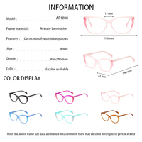 Monture de lunettes optiques multicolores souples effet œil de chat, monture complète en acétate laminé, pour commandes personnalisées en gros