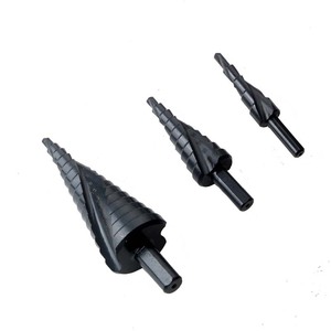 Double-rider Hardware <b>Step</b> <b>Drill</b> Bit 32mm Black Oxide Triangular Shank Metal Drilling Set - Product Image 2