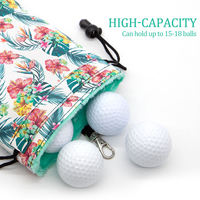 Pochette de golf miniature de haute qualité en PU avec impression, fermeture à cordon, accessoire de golf