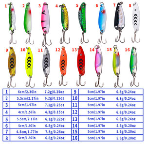 Conjunto de iscas giratórias com equipamento para pesca, 16 peças, iscas de pesca para truta, salmão, salmão e baleia - Product Image 2