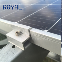 Pince d'extrémité en aluminium pour système de montage de panneaux solaires