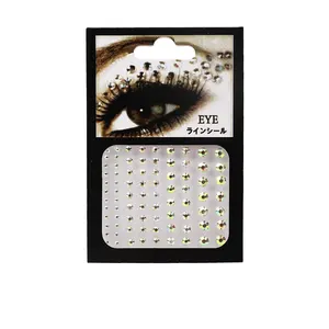 1 adet 3D seksi kristal gözler Glitter yüz vücut DIY festivali parti Jewel makyaj araçları göz Shiner makyaj süsleme Sticker