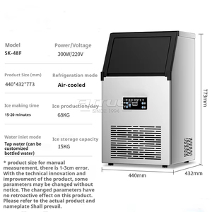 Machine à glaçons professionnelle à refroidissement par air, vente en gros usine, production 30-120 kg/jour, pour hôtels et bars - Product Image 5