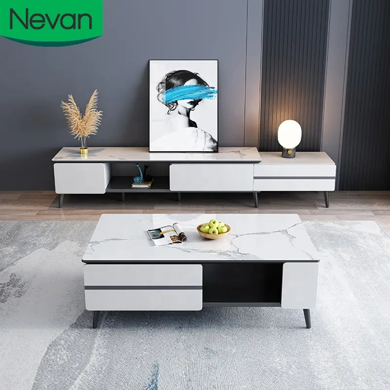 Designer white gloss movable 2020 living room modern long cheap tv stands for sale with storage