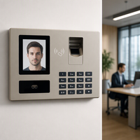 Machine de contrôle d'accès et de pointage des heures JINGXIN avec reconnaissance faciale et empreintes digitales, multilingue, accès réseau TCP/IP, pour le contrôle des présences du personnel