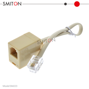 อะแดปเตอร์แจ็คโทรศัพท์ RJ11 6P4C ตัวผู้เป็นตัวเมีย - Product Image 4