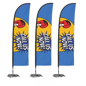 Supporto pubblicitario personalizzato con bandiere con piume da 2m 3m 4m 5m striscioni con bandiera da spiaggia in stile gagliardetto stampato digitale Kit bandiera da spiaggia in vendita - Product Image 4