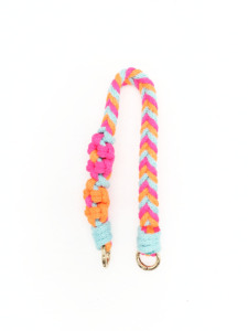 Porte-clés avec cordon noir, perle bleue et crochet en forme de T pour sangles de téléphone portable, couleurs mélangées - Product Image 4
