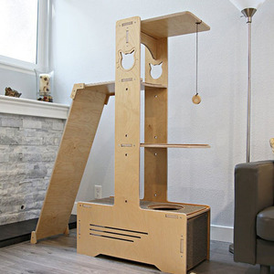 Fabricante de Muebles Personalizados, Torre de Madera Sostenible para Gatos, Casa Rascadora para Mascotas - Product Image 4