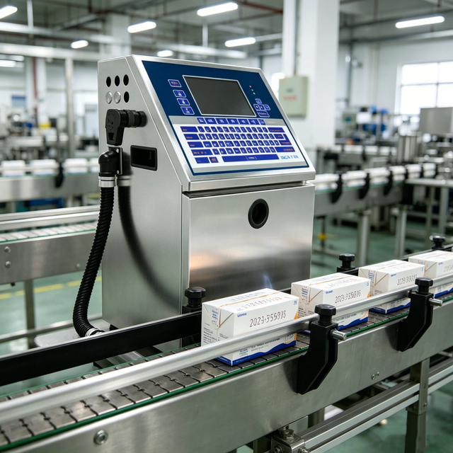 New Stainless Steel CIJ Small Character Inkjet Printer Continuous Inkjet Printer for Factory Production Line