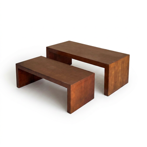 Modern Corten Steel Durable Portable Eco-Friendly <b>Table</b> <b>Bench</b> Set Outdoor Garden Patio Park Furniture CE Certified All-Season - Product Image 1