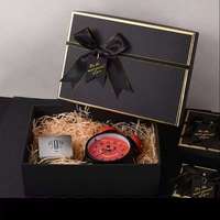 Boîte cadeau avec nœud-Boîte rigide de qualité supérieure Emballage de cadeau d'anniversaire élégant avec couvercle pour bijoux cosmétiques Cadeaux de luxe