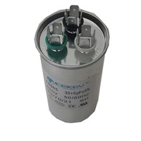 Condensateurs 45/5 UF 370/440 VAC CBB65 circulaires à double fonction pour climatiseurs, pompes à chaleur et condenseurs