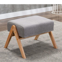Fauteuil simple nordique en tissu simple et en bois massif pour salon, balcon, chambre à coucher, maison, personnalisation en gros