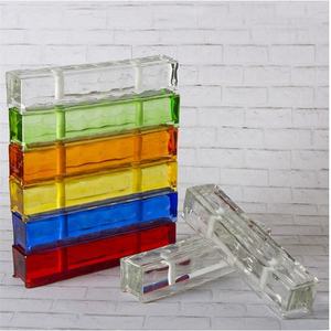 Ladrillos de vidrio coloreado bloques de ladrillos de vidrio con agujeros - Product Image 2