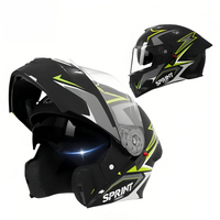 Casque de moto modulaire unisexe à visière rabattable, nouveau modèle, en ABS, antichoc, de sécurité, pour adulte, homologué DOT, double visière