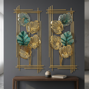 Latest Style Metal Aluminium Wire Iron Leaf Design Wall Art Long Lasting Portrait Decorative Accessories for Living Room Bedroom - Product Image 3