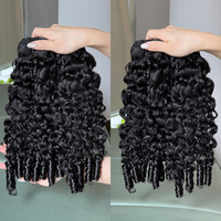 Extensions de cheveux naturels bouclés vierges vietnamiens en gros, base en dentelle fine, trame plate, faible chute, sans cheveux humains