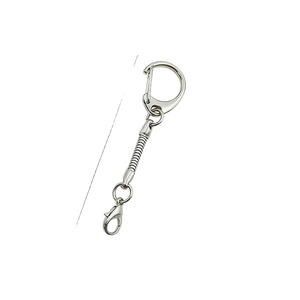 Stainless Steel Keychain With Spring Chain And Lobster Clasp For Keyring And Accessories - Product Image 5