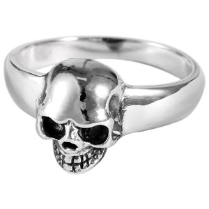 Chevalière Gothique Crâne pour <span class=keywords><strong>Homme</strong></span> Vintage Hip Hop Rock Style Fine Chunky Sterling Bande en <span class=keywords><strong>Argent</strong></span> Sterling avec Placage Rhodium pour les Fêtes - Product Image 3