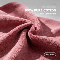 Ensemble de 2 serviettes de bain 100% coton 34x74cm 70x140cm Écologiques Hypoallergéniques Logo personnalisé Utilisation hôtelière Cadeau de luxe